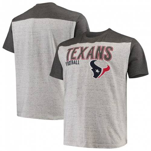 柔らかな質感の Unbranded Gray 大きめ Tシャツ テキサンズ ヒューストン グレイ グレー 灰色 Unbranded Heathered カットソー Tシャツ トップス メンズファッション Grey Txs Tshirt Fleck Yoke Contrast Tシャツ カットソー