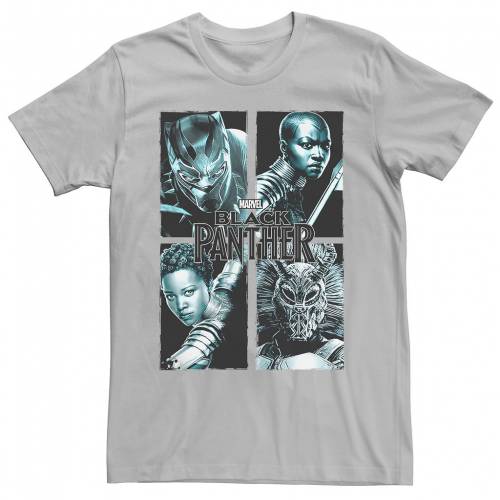 キャラクター 黒色 ブラック Tシャツ 銀色 シルバー 【 LICENSED CHARACTER BLACK PANTHER CHARACTERS TEE / SILVER 】 メンズファッション トップス カットソー｜スニケス