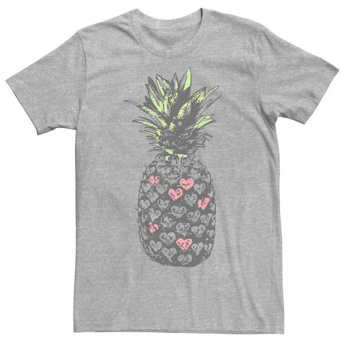 在庫限り Licensed Character キャラクター グラフィック Tシャツ ヘザー Heather Licensed Character Pineapple Heart Fill Sketch Graphic Tee Athletic メンズファッション トップス Tシャツ カットソー スニケス 在庫一掃 Www Habs Edu Kw