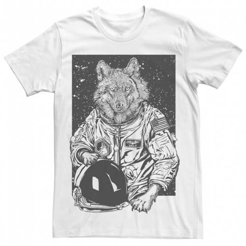 在庫あり 即納 楽天市場 Licensed Character キャラクター スーツ グラフィック Tシャツ 白色 ホワイト Licensed Character Astronaut Suit Wolf Portrait Graphic Tee White メンズファッション トップス Tシャツ カットソー スニケス 宅送