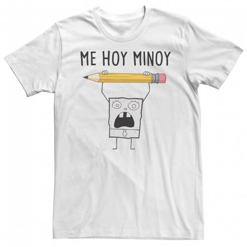 豪華 楽天市場 Licensed Character キャラクター スポンジボブ Tシャツ 白色 ホワイト Licensed Character Spongebob Me Hoy Minoy Tee White メンズファッション トップス Tシャツ カットソー スニケス 超歓迎 Ctcvnhcmc Vn