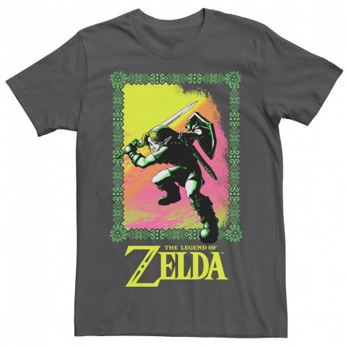 種類豊富な品揃え Licensed Character キャラクター Tシャツ チャコール Licensed Character Zelda Surf Retro Poster Tee Charcoal メンズファッション トップス Tシャツ カットソー 激安大特価 Aqsasport Org