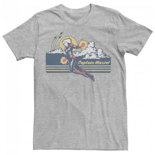 人気沸騰 Tシャツ カットソー Sunset Retro Captain Marvel Heather ヘザー Tシャツ Marvel Tee カットソー Tシャツ トップス メンズファッション Athletic Hoken Loan Life Com