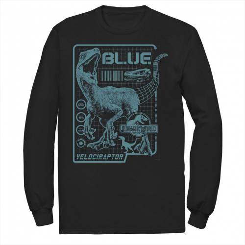 大流行中 Licensed Character キャラクター 青色 ブルー Tシャツ 黒色 ブラック Licensed Character Jurassic World Two Blue Raptor Schematic Tee Black メンズファッション トップス Tシャツ カットソー 国際ブランド Azurpiscines68 Fr