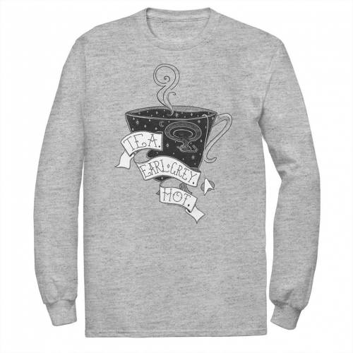 キャラクター 灰色 グレー Tシャツ ヘザー 【 LICENSED CHARACTER STAR TREK NEXT GENERATION EARL GREY DRAWING TEE / ATHLETIC HEATHER 】 メンズファッション トップス カットソー|スニケス