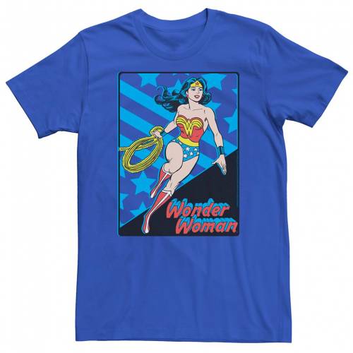 キャラクター ディーシー コミックス スターズ Tシャツ 【 LICENSED CHARACTER DC COMICS WONDER WOMAN STARS TEE STRIPES / ROYAL 】 メンズファッション トップス カットソー｜スニケス