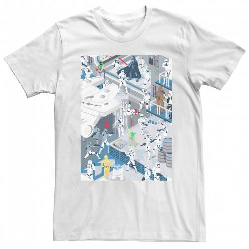 工場直送 Licensed Character キャラクター Tシャツ 白色 ホワイト スターウォーズ Licensed Character Seek And Find Poster Tee White メンズファッション トップス Tシャツ カットソー スニケス 最先端 Josenopolis Mg Gov Br