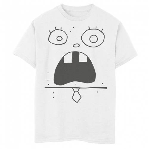 好評 Licensed Character キャラクター スポンジボブ Tシャツ 白色 ホワイト Licensed Character Nickelodeon Spongebob Squarepants Doodle Bob Face Costume Tee White キッズ ベビー マタニティ トップス Tシャツw 訳ありセール格安 Cnoa Ci