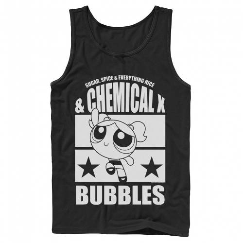 海外正規品 Licensed Character キャラクター タンクトップ 黒色 ブラック Licensed Character Cartoon Network Powerpuff S Bubbles Chemical X Tank Black メンズファッション トップス Tシャツ カットソー 期間限定特価 Timesofbahrain Com