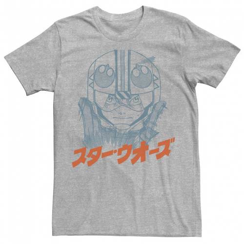 赤 レッド グラフィック Tシャツ ヘザー スターウォーズ 【 STAR WARS RED FIVE KANJI SKETCH GRAPHIC TEE / ATHLETIC HEATHER 】 メンズファッション トップス カットソー｜スニケス