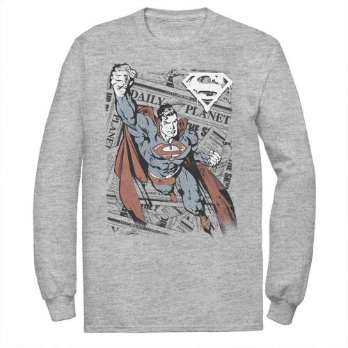 ディーシーコミックス ディーシー コミックス Tシャツ ヘザー 【 DC COMICS SUPERMAN DAILY PLANET BACKGROUND POSTER TEE / ATHLETIC HEATHER 】 メンズファッション トップス カットソー|スニケス
