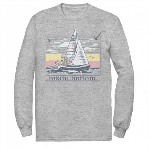 ニコロデオン Tシャツ ヘザー 【 NICKELODEON SPONGBOB SQUAREPANTS SAIL SHIP POSTER TEE / ATHLETIC HEATHER 】 メンズファッション トップス カットソー|スニケス