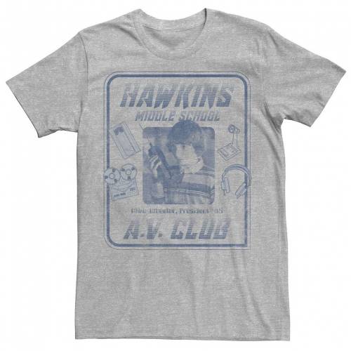 キャラクター クラブ Tシャツ ヘザー A.V. 【 LICENSED CHARACTER STRANGER THINGS MIKE WHEELER HAWKINS CLUB TEE / ATHLETIC HEATHER 】 メンズファッション トップス カットソー｜スニケス