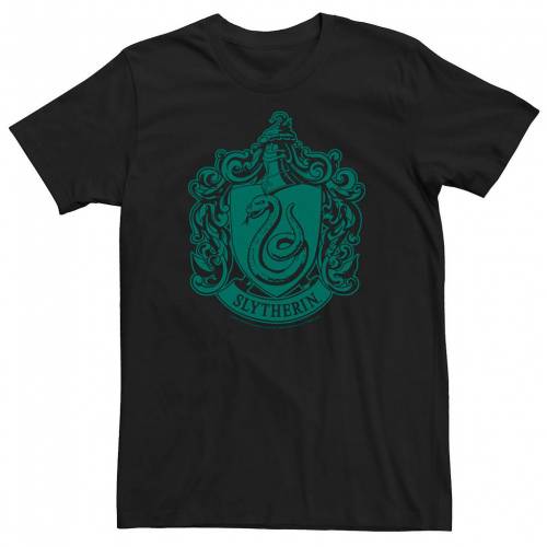 キャラクター ロゴ Tシャツ 黒色 ブラック 【 LICENSED CHARACTER HARRY POTTER SLYTHERIN LOGO TEE / BLACK 】 メンズファッション トップス カットソー｜スニケス