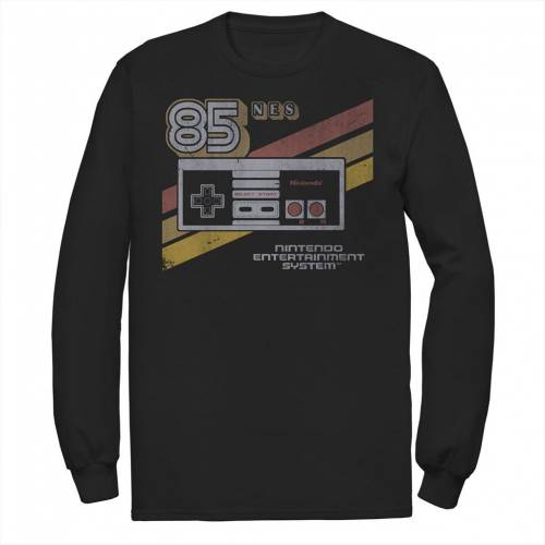 キャラクター ストライプ Tシャツ 黒色 ブラック '85 【 LICENSED CHARACTER NINTENDO NES CONTROLLER RETRO STRIPE TEE / BLACK 】 メンズファッション トップス カットソー|スニケス