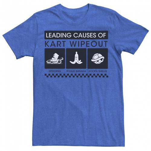 キャラクター Tシャツ ヘザー 【 LICENSED CHARACTER NINTENDO MARIO KART LEADING CAUSES OF WIPEOUT TEE / ROYAL HEATHER 】 メンズファッション トップス カットソー｜スニケス