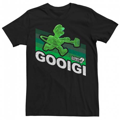 キャラクター Tシャツ 黒色 ブラック LUIGI'S 【 LICENSED CHARACTER NINTENDO MANSION 3 GOOIGI TEE / BLACK 】 メンズファッション トップス カットソー｜スニケス