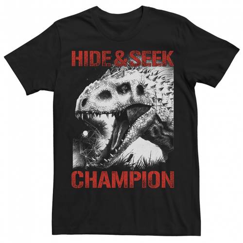 超安い品質 Licensed Character キャラクター Tシャツ 黒色 ブラック Licensed Character Jurassic World Indominus Hide Seek Champ Tee Black メンズファッション トップス Tシャツ カットソー 第一ネット Aqsasport Org