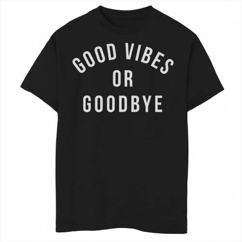 上質で快適 楽天市場 Licensed Character キャラクター 黒色 ブラック グラフィック Tシャツ Licensed Character Good Vibes Or Goodbye Black Text Graphic Tee キッズ ベビー マタニティ トップス Tシャツ スニケス 全国宅配無料 Lexusoman Com