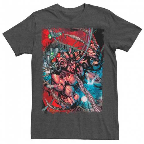 キャラクター クレイジー Tシャツ チャコール ヘザー 【 LICENSED CHARACTER MARVEL CRAZY WOLVERINE SCIENCE EXPERIMENT TEE / CHARCOAL HEATHER 】 メンズファッション トップス カットソー｜スニケス