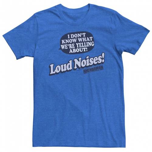 キャラクター グラフィック Tシャツ ヘザー DON'T WE'RE 【 LICENSED CHARACTER ANCHORMAN I KNOW WHAT YELLING ABOUT QUOTE GRAPHIC TEE / ROYAL HEATHER 】 メンズファッション トップス カットソー｜スニケス