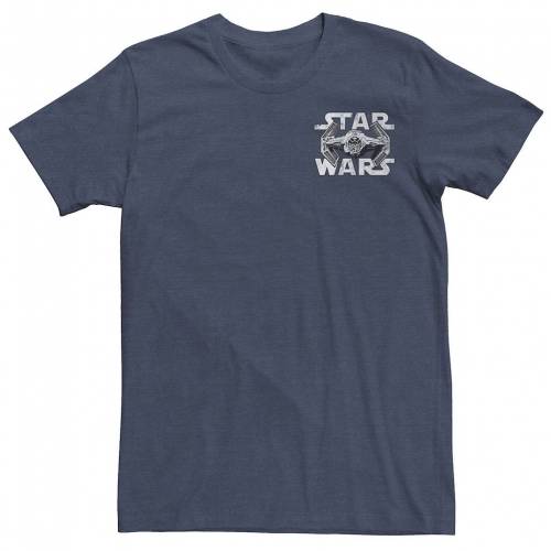 ロゴ ネクタイ ファイター Tシャツ 紺色 ネイビー ヘザー スターウォーズ 【 STAR WARS LOGO TIE FIGHTER LEFT CHEST TEE / NAVY HEATHER 】 メンズファッション トップス カットソー｜スニケス
