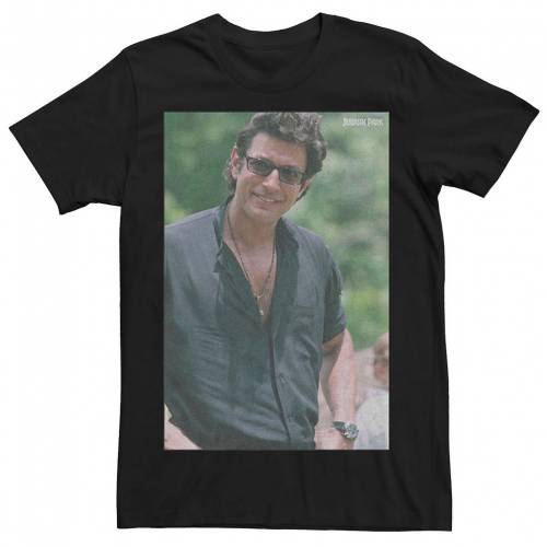 キャラクター パーク Tシャツ 黒色 ブラック 【 LICENSED CHARACTER JURASSIC PARK JEFF GOLDBLUM SMILE POSTER STYLE TEE / BLACK 】 メンズファッション トップス カットソー｜スニケス