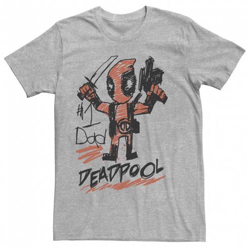 日本産 Licensed Character キャラクター Tシャツ ヘザー 1 Heather Licensed Character Marvel Deadpool Dad Sketch Tee Athletic メンズファッション トップス Tシャツ カットソー 全国宅配無料 Josenopolis Mg Gov Br