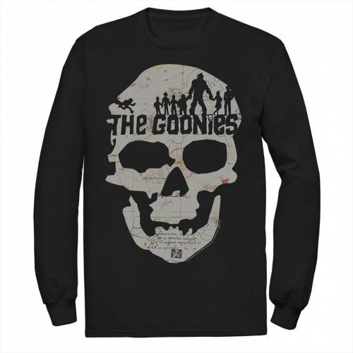 キャラクター Tシャツ 黒色 ブラック 【 LICENSED CHARACTER THE GOONIES SKELETON MAP POSTER TEE / BLACK 】 メンズファッション トップス カットソー|スニケス