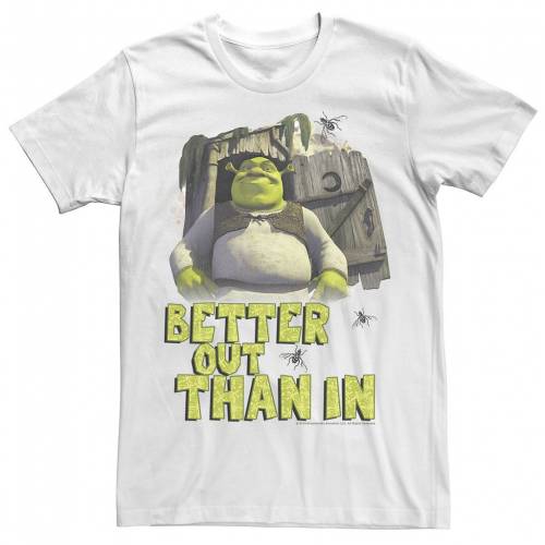 再再販 Licensed Character キャラクター グラフィック Tシャツ 白色 ホワイト Licensed Character Shrek Outhouse Better Out Than In Quote Graphic Tee White メンズファッション トップス Tシャツ カットソー Seal限定商品 Derbyde Ae