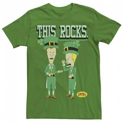 キャラクター Tシャツ 【 LICENSED CHARACTER BEAVIS AND BUTTHEAD THIS ROCKS ST PATRICKS DAY TEE / KELLY 】 メンズファッション トップス カットソー｜スニケス