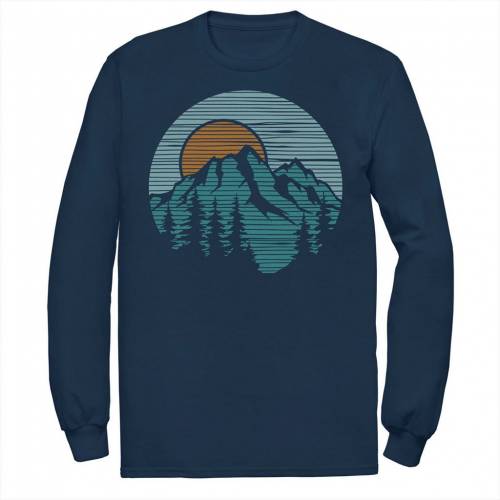 キャラクター アート ロゴ Tシャツ 紺色 ネイビー 【 LICENSED CHARACTER MOUNTAIN LINE ART CIRCLE LOGO TEE / NAVY 】 メンズファッション トップス カットソー|スニケス