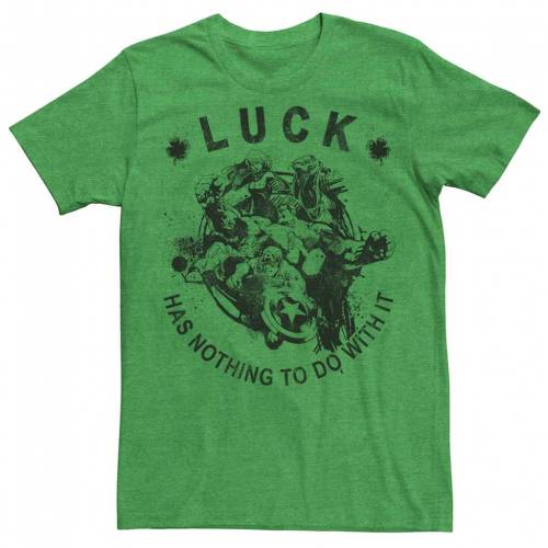 キャラクター Tシャツ ヘザー 【 LICENSED CHARACTER MARVEL AVENGERS LUCK HAS NOTHING TO DO WITH IT TEE / KELLY HEATHER 】 メンズファッション トップス カットソー｜スニケス