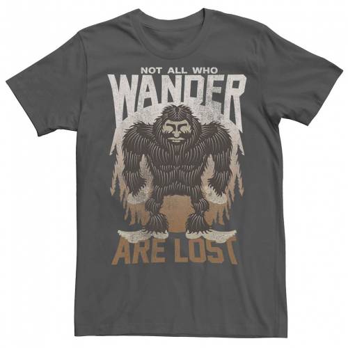 今季一番 Licensed Character キャラクター Tシャツ チャコール Licensed Character Bigfoot Wanderer Poster Tee Shirt Charcoal メンズファッション トップス Tシャツ カットソー 高価値セリー Mahottaripost Com Np