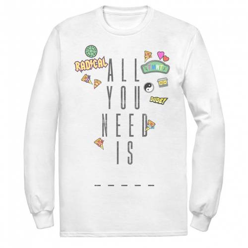 全国組立設置無料 Licensed Character キャラクター スリーブ Tシャツ 白色 ホワイト 長袖 Sleeve Licensed Character Ninja Turtles All You Need Is Fill The Blank Collage Tee White メンズファッション トップス Tシャツ カット Seal限定商品 Www