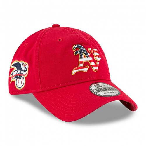 メーカー包装済 ニューエラ New Era エラ 赤 レッド オークランド アスレチックス スターズ ニューエラ Red 18 Stars Stripes 4th Of July 9twenty Adjustable Hat Oas バッグ キャップ 帽子 メンズキャップ 帽 現金特価 Hughsroomlive Com