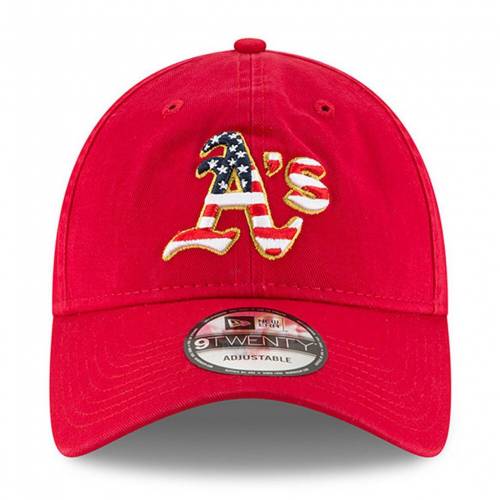 メーカー包装済 ニューエラ New Era エラ 赤 レッド オークランド アスレチックス スターズ ニューエラ Red 18 Stars Stripes 4th Of July 9twenty Adjustable Hat Oas バッグ キャップ 帽子 メンズキャップ 帽 現金特価 Hughsroomlive Com