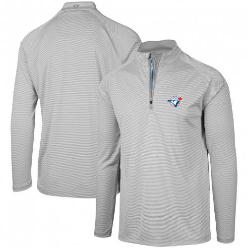 灰色 グレー グレイ トロント 青色 ブルー オリオン ロゴ ラグラン ジャケット ブルージェイズ 【 UNBRANDED LEVELWEAR GRAY TORONTO BLUE JAYS ORION HISTORIC LOGO RAGLAN QUARTER-ZIP JACKET / JAY GREY 】 メンズファッ