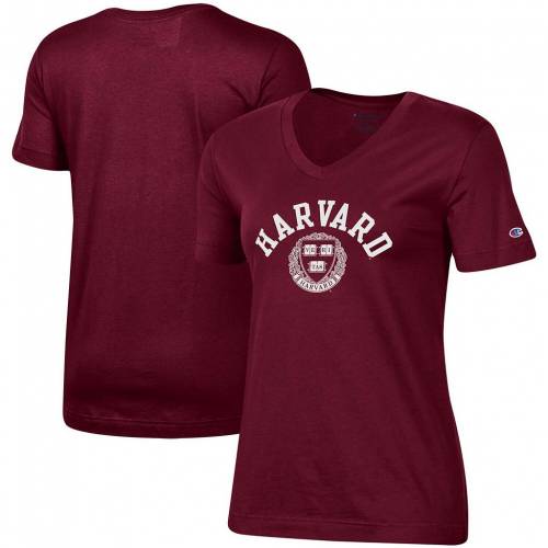 激安の チャンピオン Champion チャンピオン クリムゾン ハーバード カレッジ Vネック Tシャツ 赤 レッド Red Champion Crimson University College Seal Vneck Tshirt Har レディースファッション トップス Tシ 安い購入 Www Labclini Com