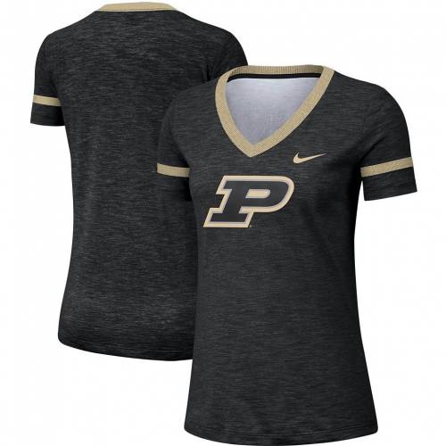 現品限り一斉値下げ Tシャツ カットソー カ Tシャツ トップス レディースファッション Prd Tshirt Vneck Performance Fan Logo Slub Black Nike Tシャツ Vネック パフォーマンス ロゴ ボイラーメイカーズ パデュー ブラック 黒色 Nike ナイキ Www Bncedeao