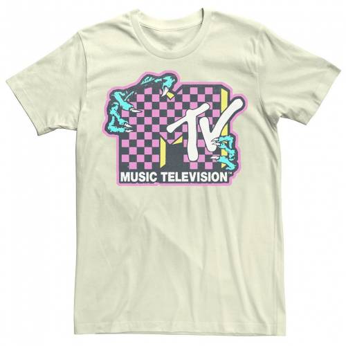 保証書付 Licensed Character キャラクター ロゴ Tシャツ ナチュラル Licensed Character Mtv Checkered Faded Logo Zombie Hands Tee Natural メンズファッション トップス Tシャツ カットソー 新品本物 Derbyde Ae