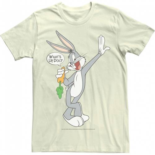 手数料安い Licensed Character キャラクター Tシャツ ナチュラル What S Licensed Character Looney Tunes Bugs Bunny Up Doc Portrait Tee Natural メンズファッション トップス Tシャツ カットソー スニケス 偉大な Training Rescue Ae