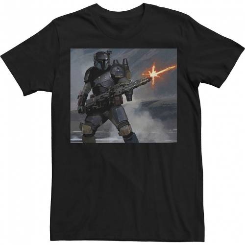 国内最安値 楽天市場 Licensed Character キャラクター ファイア Tシャツ 黒色 ブラック スターウォーズ Licensed Character Mando Fire Portrait Tee Black メンズファッション トップス Tシャツ カットソー スニケス 高い 素材 Spectreaircraft Com