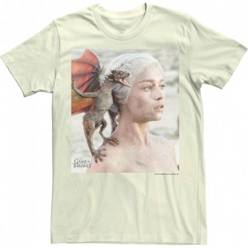 激安大特価 Licensed Character キャラクター ゲーム Tシャツ ナチュラル ゲームオブスローン Game Licensed Character Daenerys Mother Of Dragons Portrait Tee Natural メンズファッション トップス Tシャツ カットソ New限定品 Azatfoundation Org