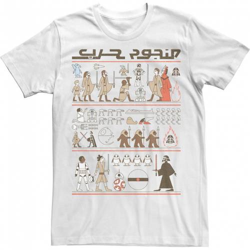 楽天市場 キャラクター Tシャツ 白色 ホワイト スターウォーズ メンズ Licensed Character Starcophagus Hieroglyphics Tee White スニケス