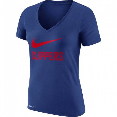 カタログギフトも Tシャツ カットソー クリッパーズ ロサンゼルス Nike ナイキ スウッシュ カットソー Tシャツ トップス レディース ファッション Blue Clp Tshirt Vneck Royal Nike Swoosh ブルー 青色 Tシャツ Vネック スウォッシュ Dgb Gov Bf