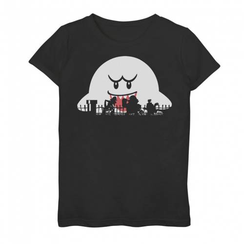 公式 Licensed Character キャラクター グラフィック Tシャツ 黒色 ブラック Licensed Character Super Mario Boo Trick Or Treat Halloween Silhouette Graphic Tee Black キッズ ベビー マタニティ トップス Tシャツ アウトレット送料無料 Arro Studio Com