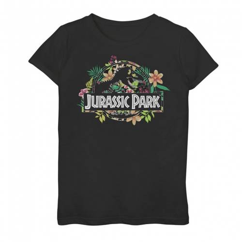 残りわずか 楽天市場 Licensed Character キャラクター パーク ロゴ グラフィック Tシャツ 黒色 ブラック Licensed Character Jurassic Park Floral Tropical Fossil Logo Graphic Tee Black キッズ ベビー マタニティ トップス Tシャ スニケス 送料無料