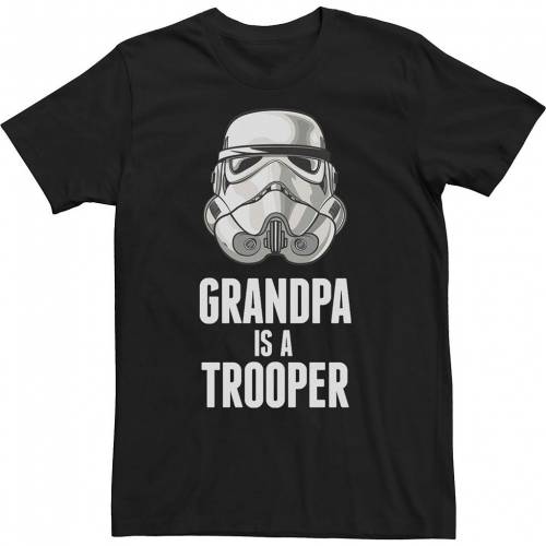 正規品 Licensed Character キャラクター ストームトゥルーパー Tシャツ 黒色 ブラック 大きめ スターウォーズ Licensed Character Stormtrooper Grandpa Is A Trooper Tee Black メンズファッション トップス 超美品 Josenopolis Mg Gov Br