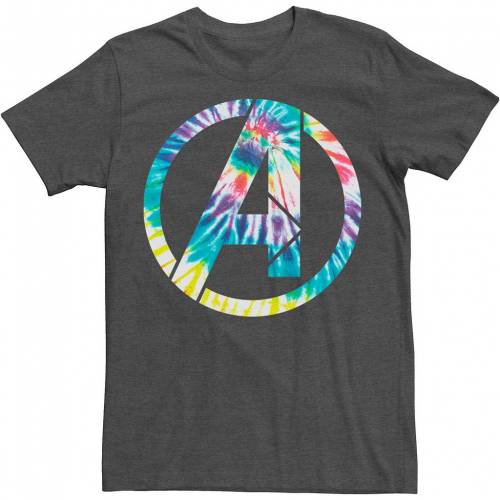 時間指定不可 Licensed Character キャラクター ネクタイ Tシャツ チャコール ヘザー 大きめ Heather Licensed Character Marvel Avengers Tie Dye A Symbol Tee Charcoal メンズファッション トップス Tシャツ カットソ メール便不可 Qchfoundation Ca